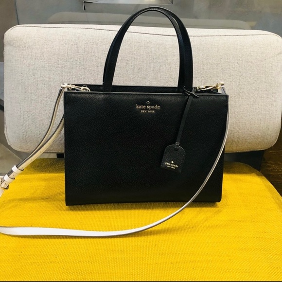 NWT Kate Spade Sam Black Medium Satchel - Picture 1 of 5